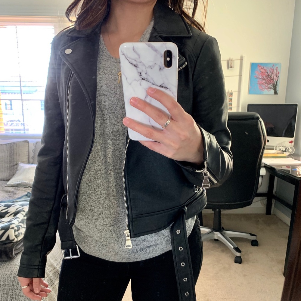(Minus The) Leather Moto Jacket - Express - Picture 2 of 4